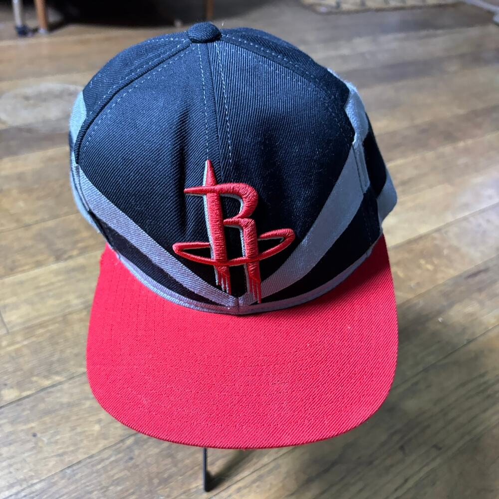 Mitchell and Ness Houston Rockets SnapBack Hat Flat Brim Basketball NBA O/S